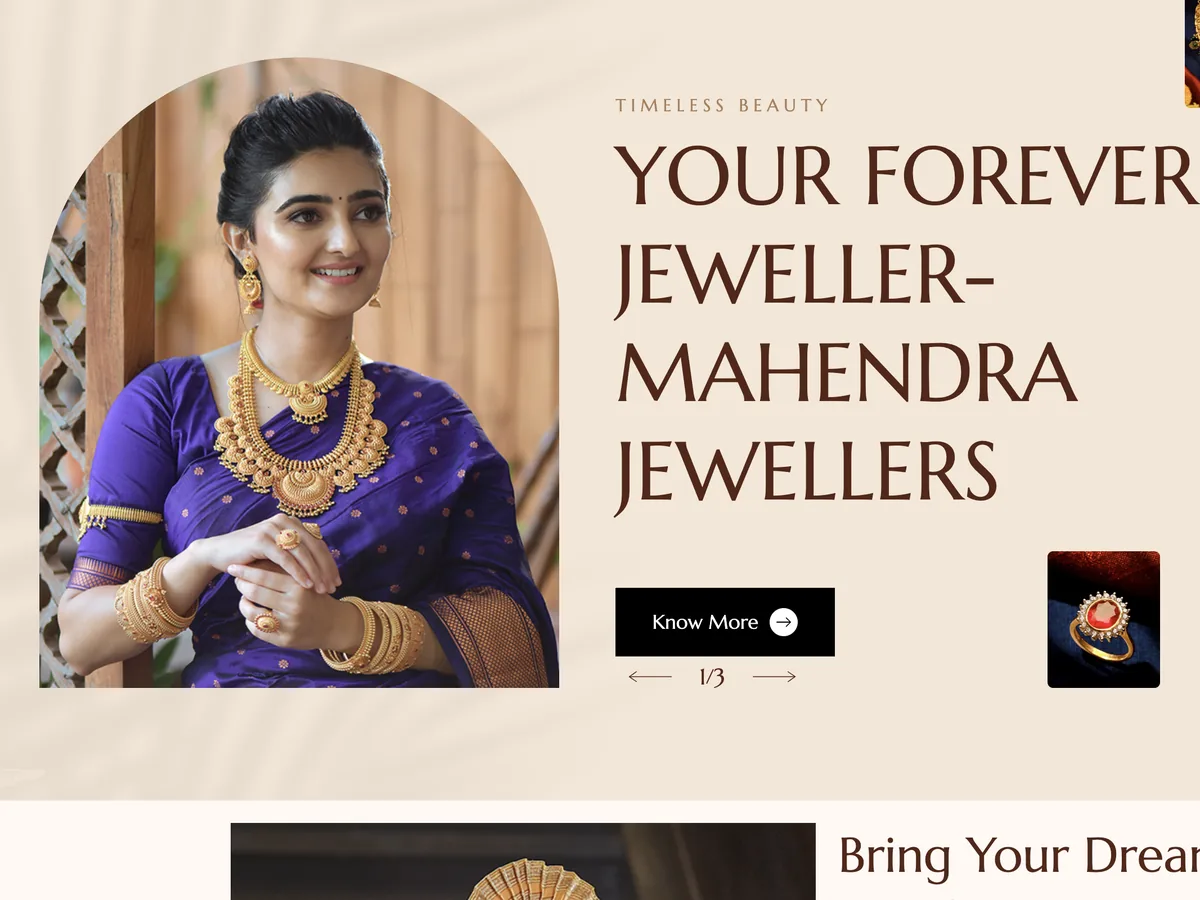 Mahendra Jewellers website