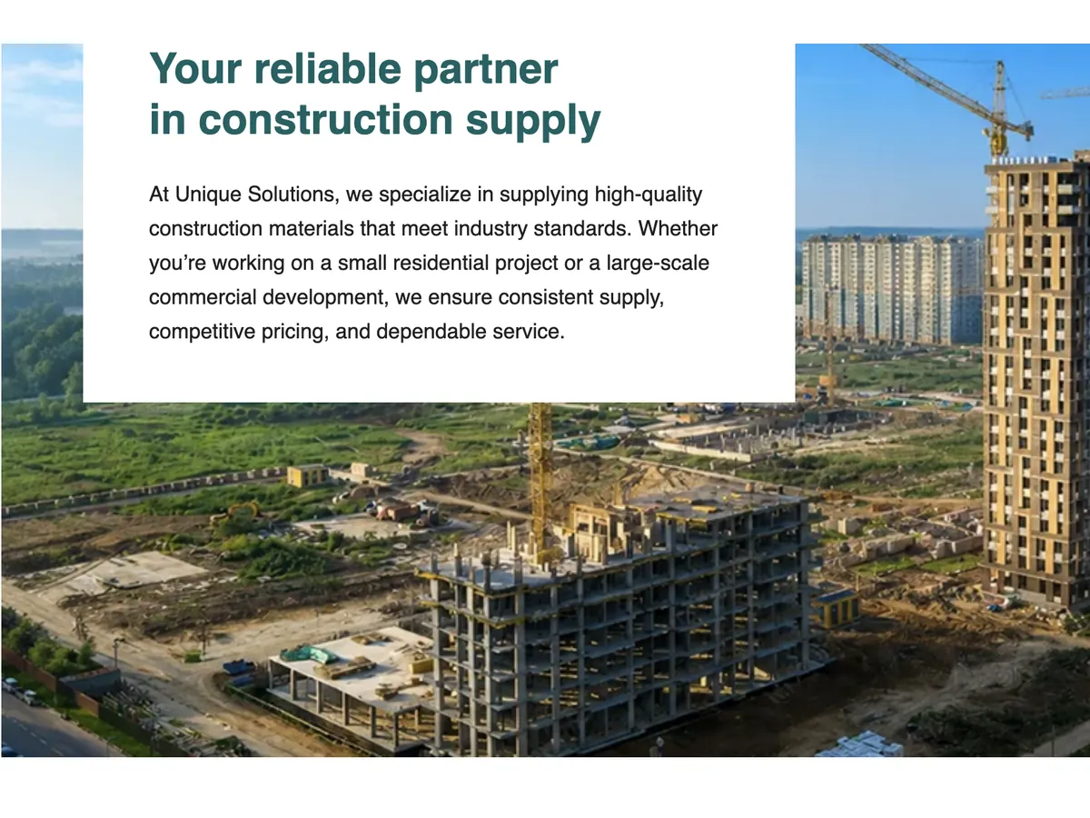 Unique Solutions website
